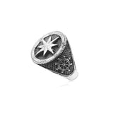 Compass Anchor Signet Ring