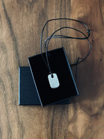 Rectangle silver pendant (with custom engraving)